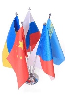 Флагшток настольный стальной хромированный, 5 штоков Флагшток настольный стальной хромированный, 5 штоков