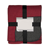 Плед "Твин" двусторонний,  бордовый,  130х150 см; плотность 350 г/м2