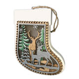 Украшение с подсветкой "Валенок", 17,5*14*2 cм, дерево, натуральный бежевый Украшение с подсветкой "Валенок", 17,5*14*2 cм, дерево, натуральный бежевый