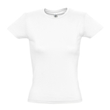 Футболка женская MISS, белый, M, 100% хлопок, 150 г/м2 Футболка женская MISS, белый, M, 100% хлопок, 150 г/м2