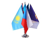 Флагшток настольный стальной хромированный, 6 штоков Флагшток настольный стальной хромированный, 6 штоков