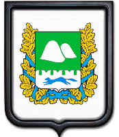 Герб Курганской области 35х43 см, печатный, темная рамка Герб Курганской области 35х43 см, печатный, темная рамка