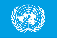 Флаг Всемирной Метеорологической организации(ВМО) 90х135 см Флаг Всемирной Метеорологической организации(ВМО) 90х135 см