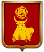 Герб Кызыла 35х43 см, печатный, светлая рамка Герб Кызыла 35х43 см, печатный, светлая рамка