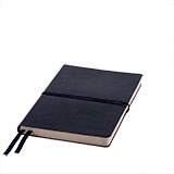 Ежедневник недатированный Save , A5, темно-синий,  рециклированная кожа, кремовый блок, подарочная коробка