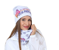 Шапка Сноу двухслойная взрослая, с полной запечаткой