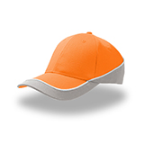 Бейсболка "Racing", 6 клиньев, оранжевый/серый, 94% полиэстер 6% вискоза, 180  г/м2