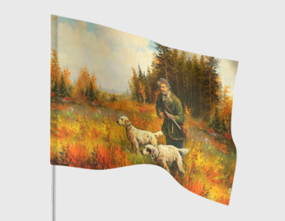 Флаг Охота 100х150 см
