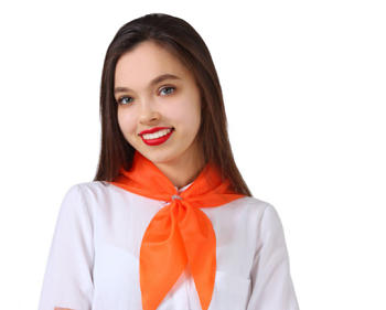 Косынка Лолла из шелка расцвечивания 60х60х90, однотонная