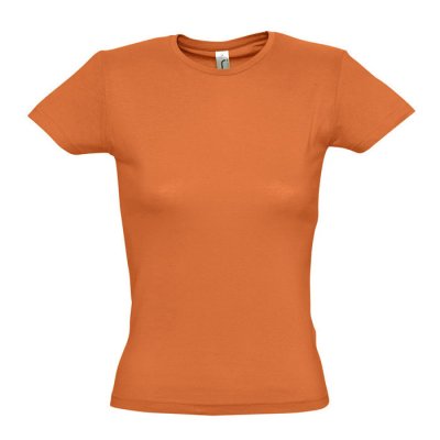 Футболка &quot;Miss&quot;, оранжевый_L 100% х/б, 150 г/м2